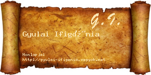Gyulai Ifigénia névjegykártya